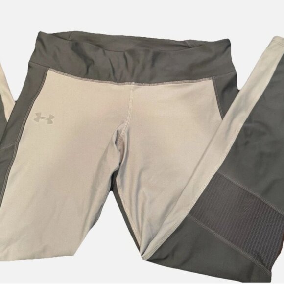 Under Armour Heat Gear Compression Leggings Womens Ankle Gray White Zip XL NWT - Picture 11 of 16